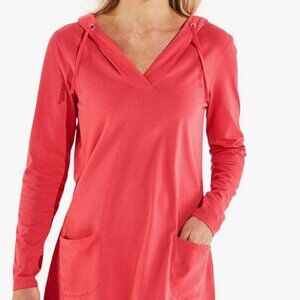 Coolibar Catalina Beach Cover-Up Dress Pink Large